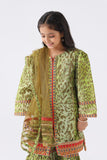 3-Pc Embroidery Lawn Shirt with Gharara & Net Dupatta EDK-3-017