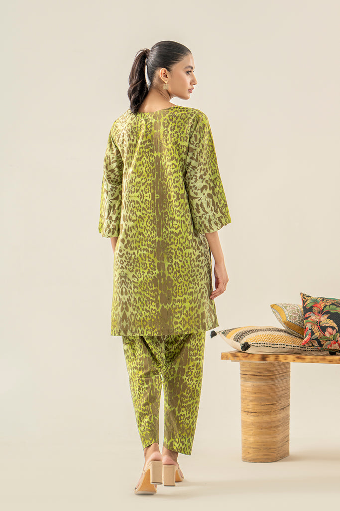 2-Pc Printed Lawn Shirt with Straight Trouser SCPM3-061