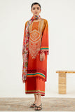 3 Pc Unstitched Embroidered Lawn With Chiffon Dupatta CH-24-06