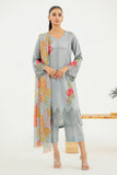 3-Pc Charizma Unstitched Embroidered Lawn With Printed Chiffon Dupatta RM3-10
