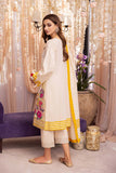 3-Pc Embroidered Lawn Shirt With Straight Trouser and Cotton Zari Dupatta EDP23-14