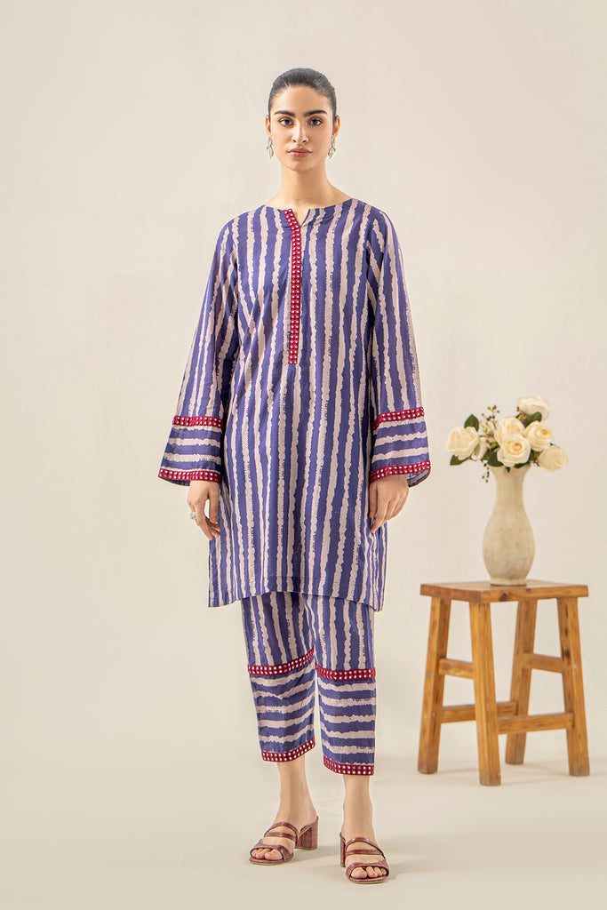 2-PC Printed Lawn Shirt & Straight Trouser SCPM3-014