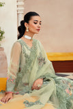 3-Pc Embroidered Organza Shirt with Embroidered Organza Dupatta and Raw-Silk Trouser EDP-3-047