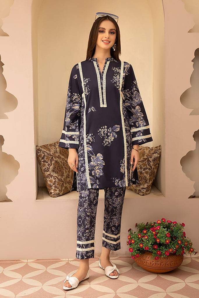 2-Pc Digital Printed Shirt With Printed Straight Trouser CPM23-67