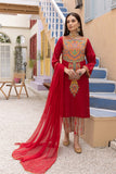 3-Pc Embroidered Lawn Shifli Shirt With Straight Trouser and Chiffon Dupatta EDP23-16