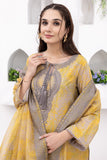 3-Pc Unstitched Embroidered Shirt with Embroidered Net Dupatta SH23-15