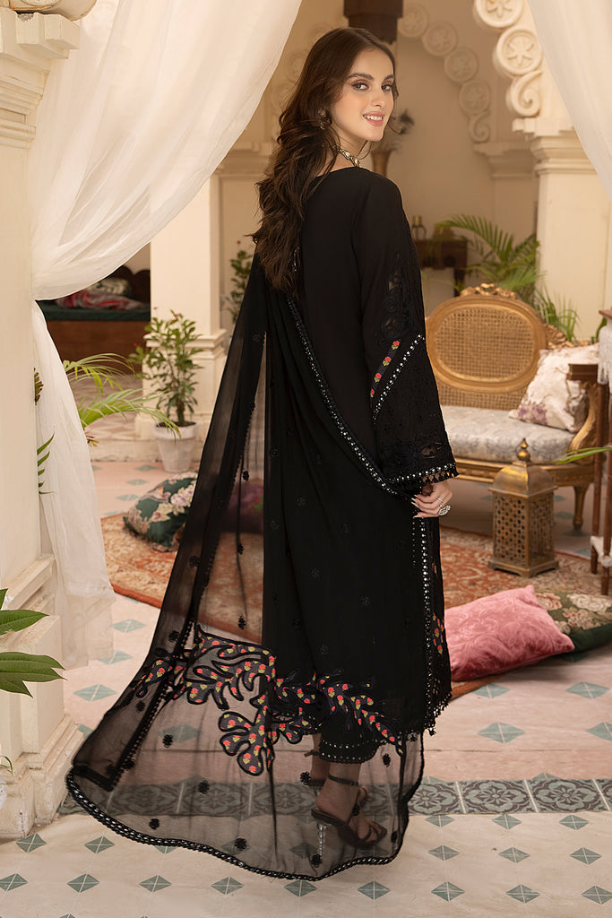 3-Pc Lawn Embroidered Shifli Shirt With Straight Trouser and Chiffon Dupatta EDP23-28