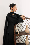 3-Pc Black Embroidered Shirt With Straigth Trouser and Chiffon Dupatta CNP-3-05