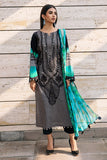 3 Pc Unstitched Embroidered Lawn With Chiffon Dupatta CH-24-02