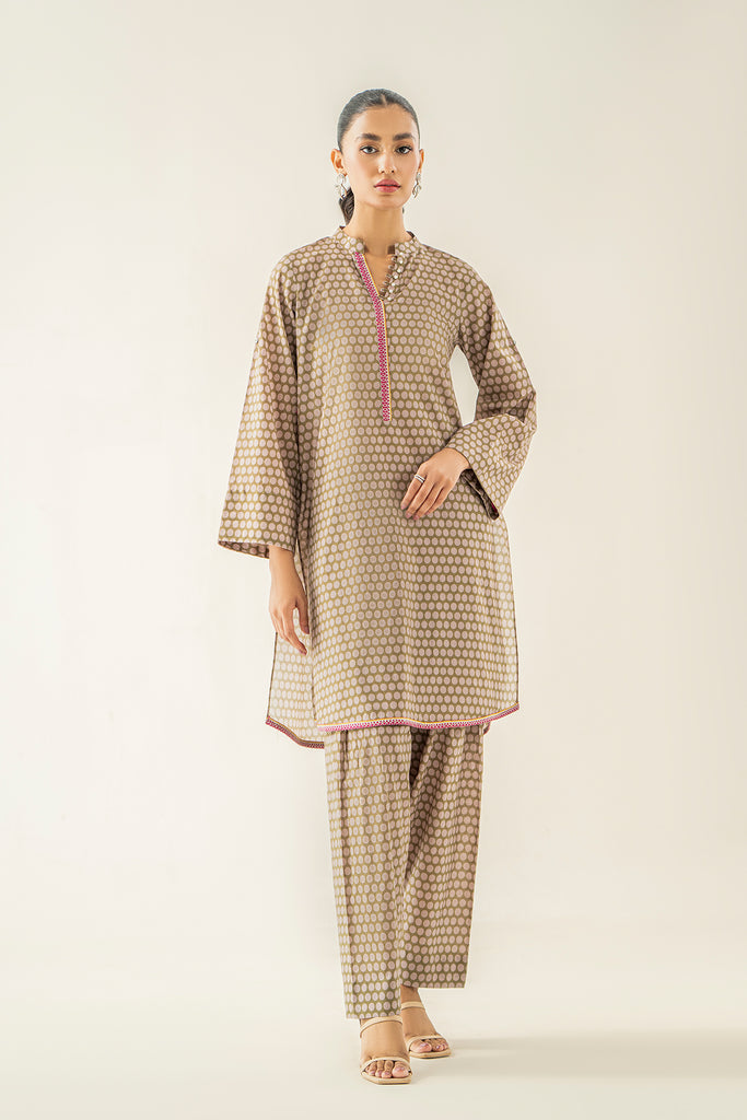 2-Pc Printed Lawn Shirt with Straight Trouser SCPM3-0060