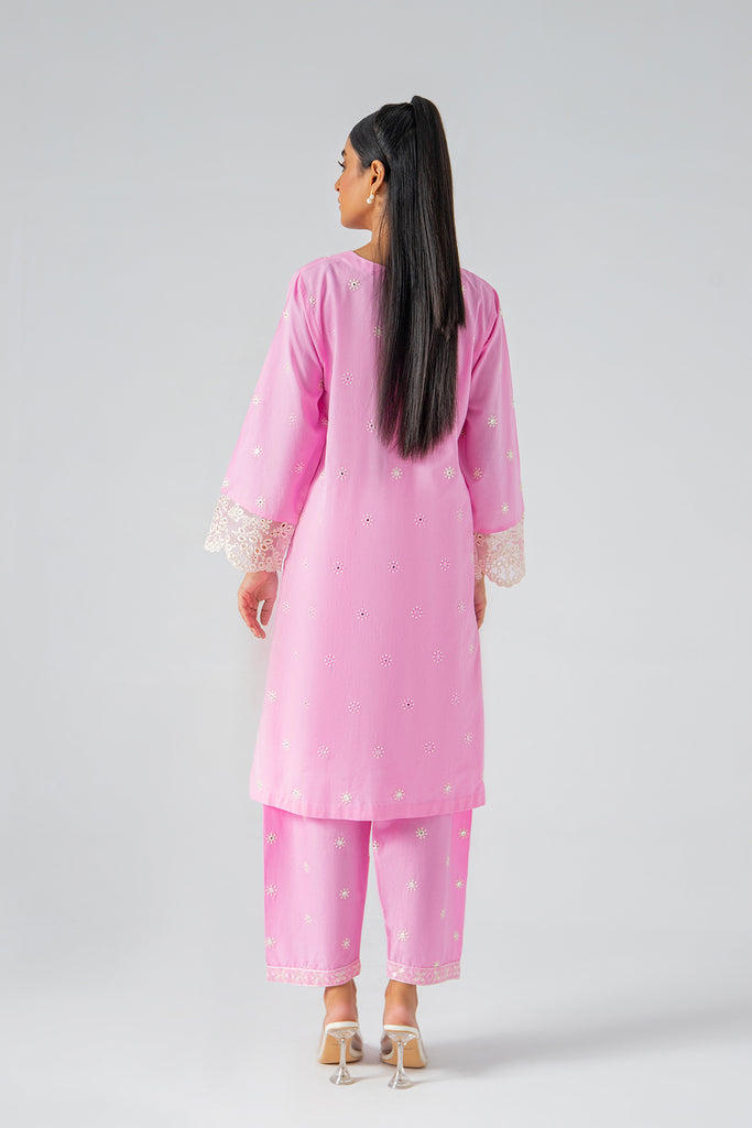 2-Pc Embroidered Lawn Shirt with Plain Trouser CNP-3-10