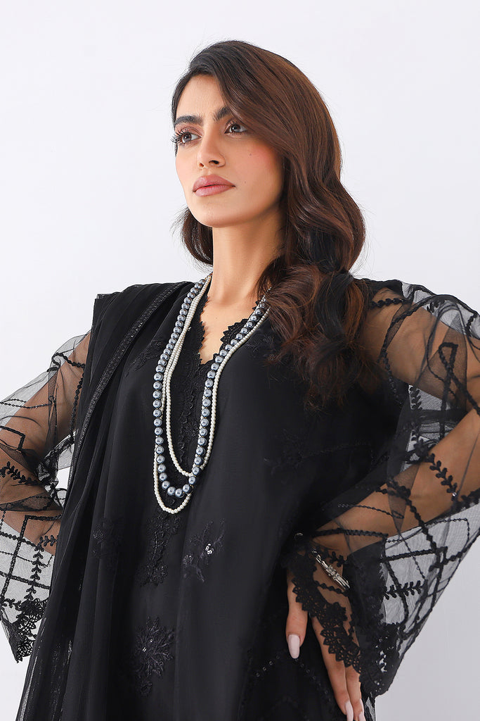 3-Pc Embroidered Shirt with raw-silk SCPM3-104