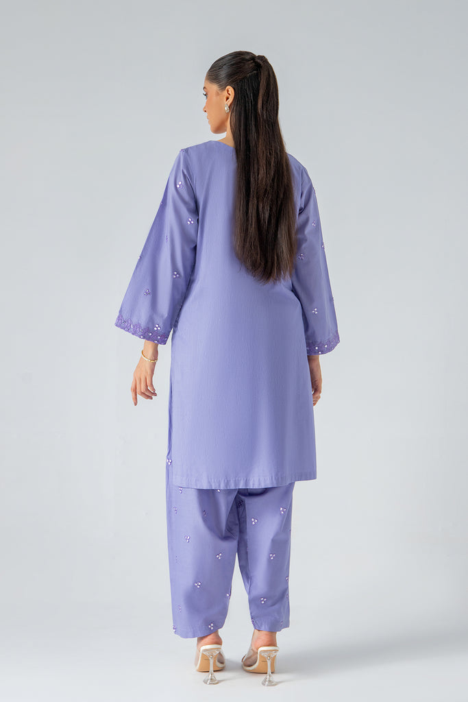 2-Pc Embroidered Lawn Shirt with Plain Trouser CNP-3-08