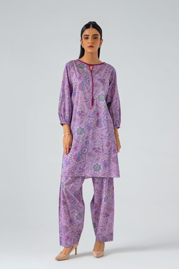 2-Pc Printed Lawn Shirt with Straight Trouser SCPM3-0066
