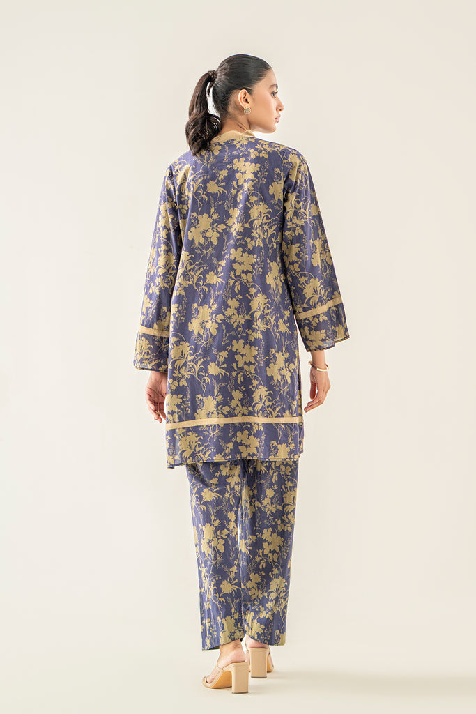 2-Pc Printed Lawn Shirt with Straight Trouser SCPM3-016