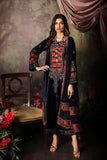 3 Pc Unstitched Embroidered Velvet With Embroidered Chiffon Dupatta CVT3-07