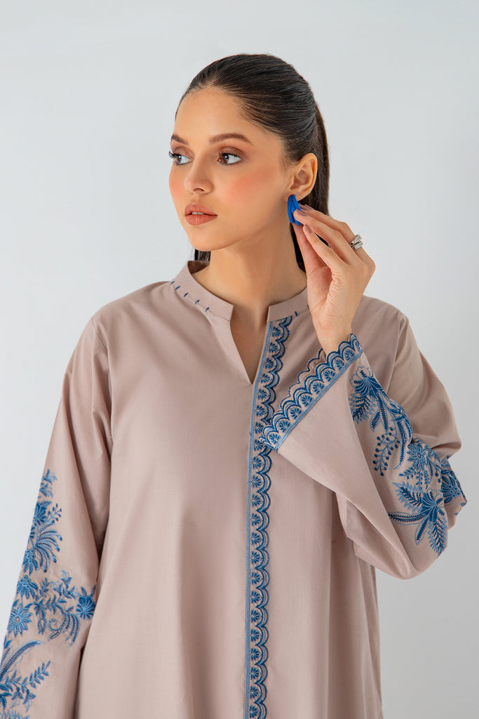 2-Pc Embroidered Shirt with Qlot Trouser SCNP-3-113