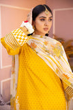 3-Pc Embroidered Lawn Shirt With Straight Trouser and Chiffon Dupatta EDP23-15