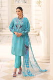 3 Pc Unstitched Embroidered Lawn With Chiffon Dupatta CEL23-21