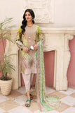 3 Pc Unstitched Embroidered Lawn With Chiffon Dupatta CEL23-15