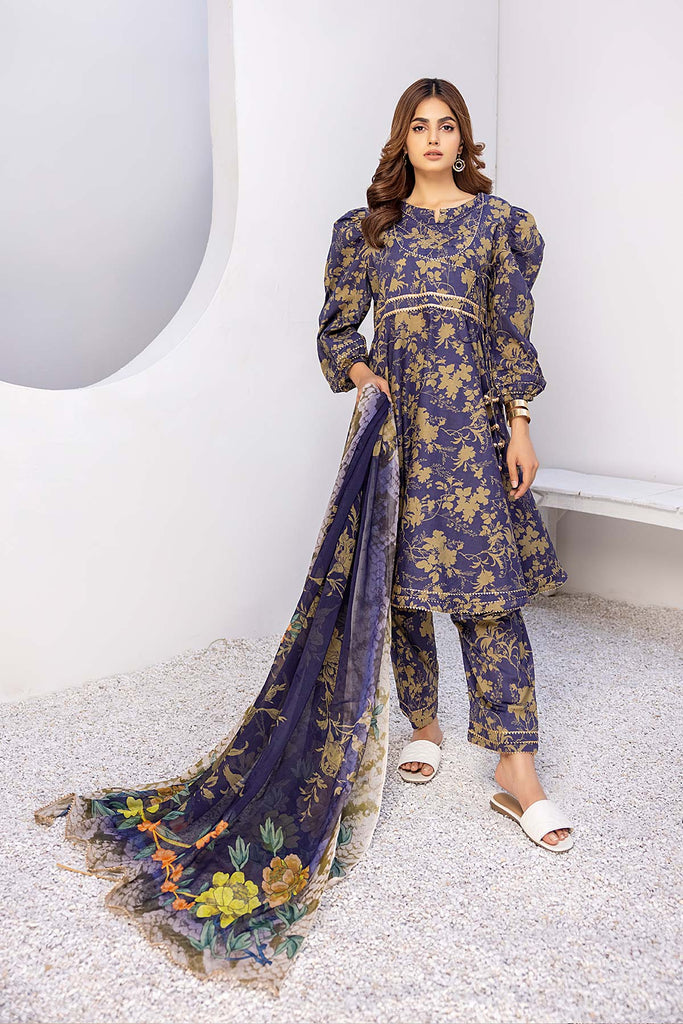 2-Pc Lawn Printed Angrakha Shirt With Lawn Printed Trouser CPM23-53
