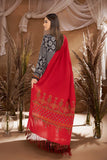 3-Pc Digital Printed Viscose Long Shirt With Pashmina Shawl and Straight Trouser CPM22-121