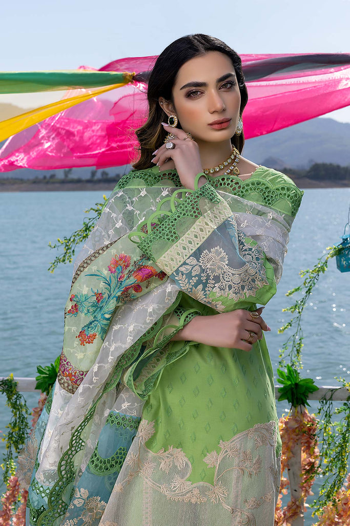 3 Pc Unstitched Embroidered Lawn With Embellished Dupatta CFL-04