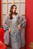 3 Pc Unstitched Embroidered Chiffon CAL21-08