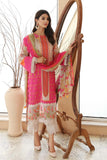 3 Pc Unstitched Embroidered Lawn With Chiffon Dupatta CEL-15