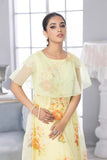 2-Pc Digital Printed Organza Gown With Raw Silk Trouser CMA22-54