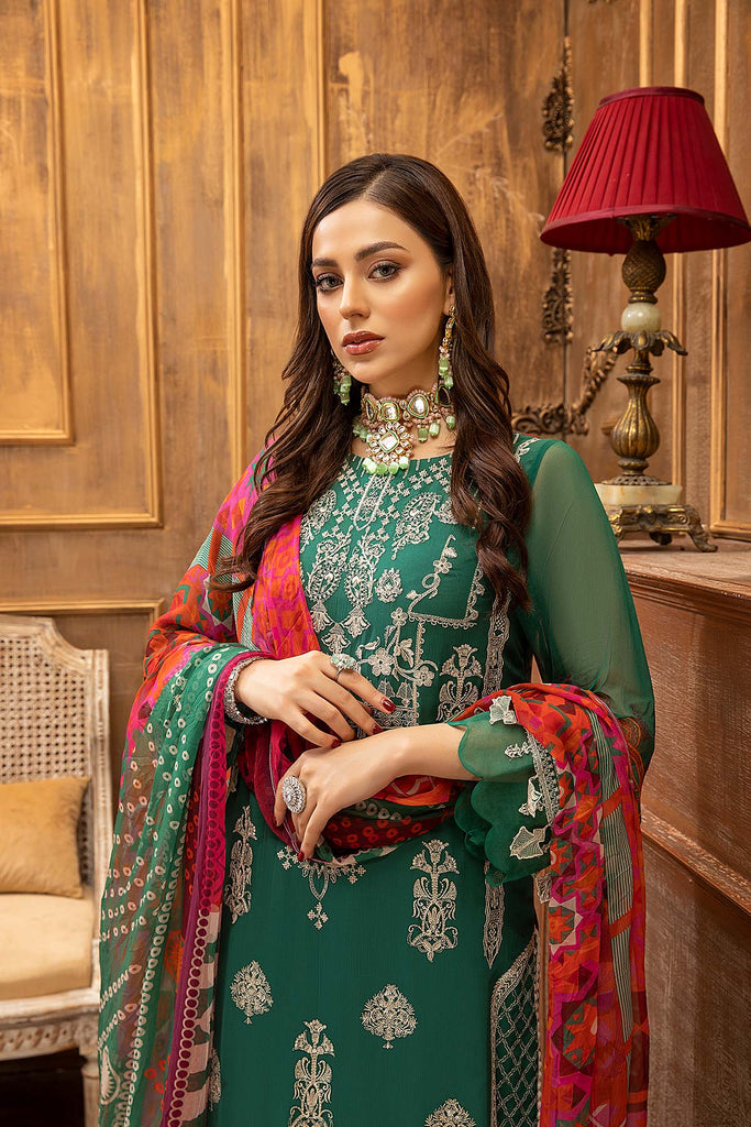 3 Pc Unstitched Embroidered Chiffon with Dupatta VSL-05