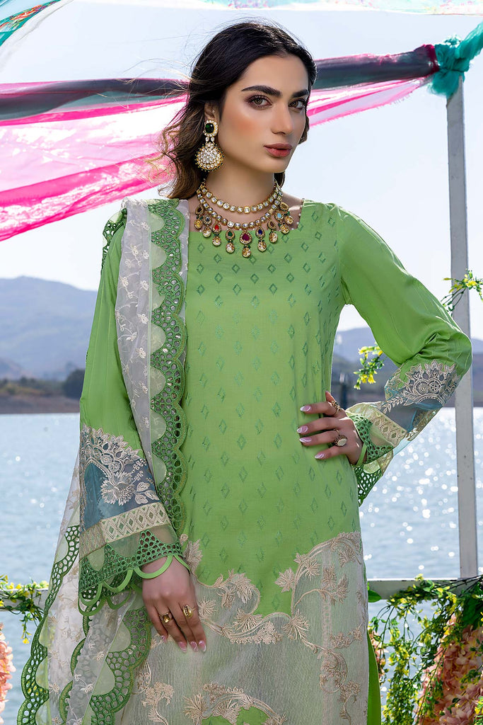 3 Pc Unstitched Embroidered Lawn With Embellished Dupatta CFL-04
