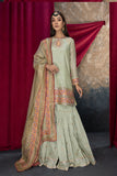 3-Pc Embroidered Kurti With Sharara and Net Embroidered Dupatta CMA23-06