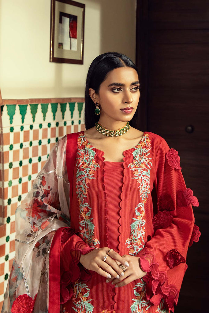 3-Pc Embroidered Unstitched Signature Eid Collection ED21-08
