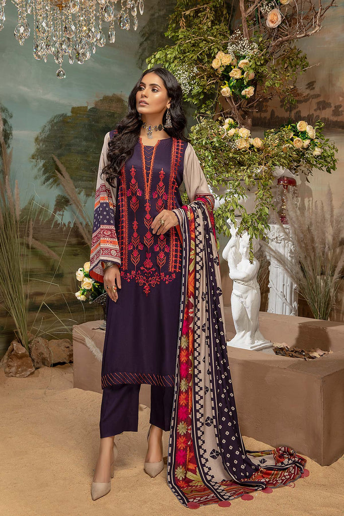 3 Pc Unstitched Embroidered Marina Suit SHW-04