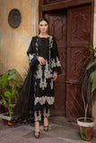 3 Pc Unstitched Embroidered Lawn With Chiffon Dupatta CQ-08