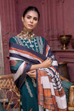 3 Pc Unstitched Embroidered Leather with Printed Shawl RMW-01