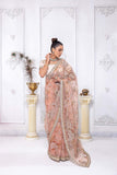 3 Pc Embroidered Raw Silk Saree STM22-05