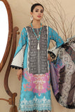 3 Pc Unstitched Embroidered Lawn With Chiffon Dupatta CEL-16-B