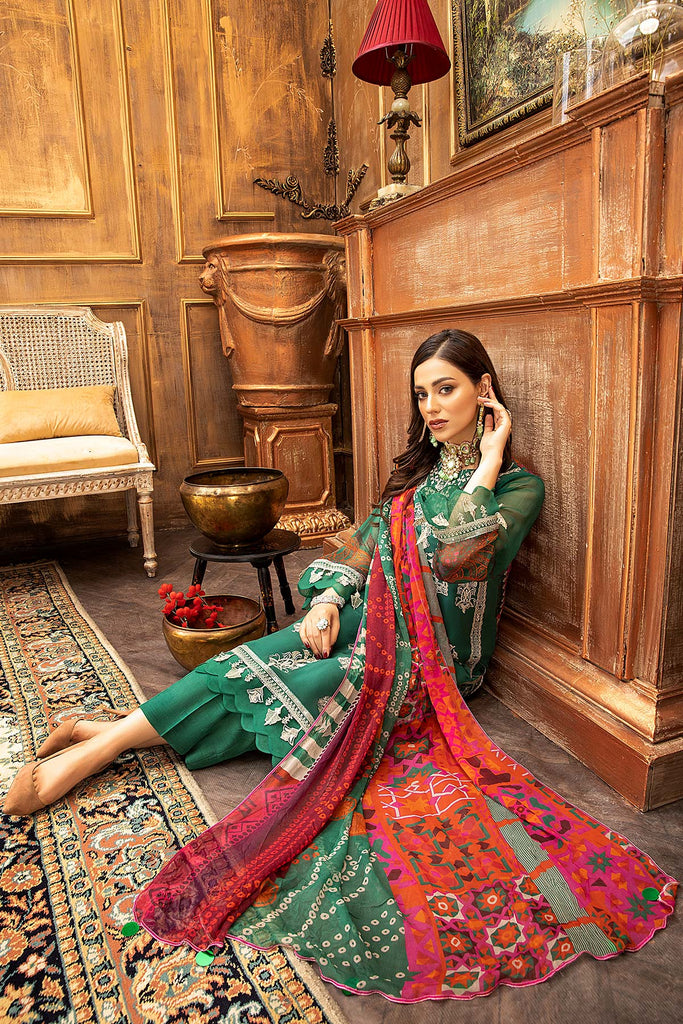 3 Pc Unstitched Embroidered Chiffon with Dupatta VSL-05