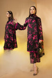 3-Pc Raw Silk Embroidered Shirt With Organza Dupatta and Qlot Trouser STM22-17
