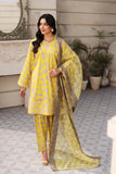 3-Pc Lawn Printed Short Shirt With Printed Lawn Trouser and Net Dupatta CPM23-19A