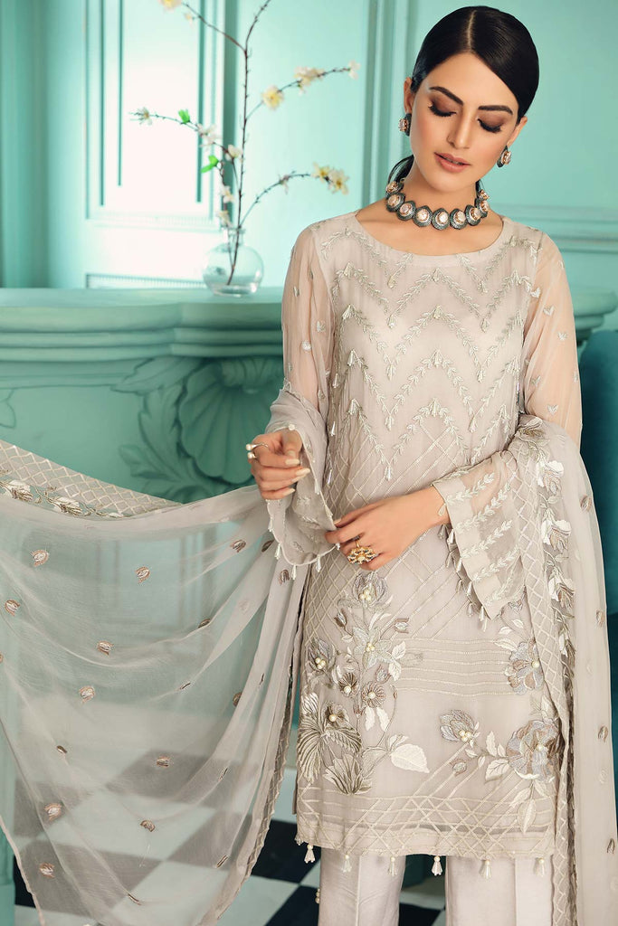 3 Pc Unstitched Embroidered Chiffon CAL-15