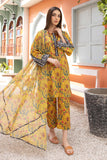 3-Pc Printed Lawn Short Shirt With Printed Straight Trouser and Chiffon Dupatta CPM23-29A