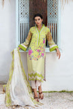 3-Pc Unstitched Embroidered Lawn With Chiffon Dupatta CN-15A