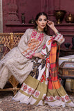 3 Pc Unstitched Embroidered Leather with Printed Shawl RMW-02