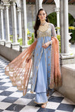 3 Pc Long Maxi With Embroidered Dupatta and Silk Trouser CMA22-44