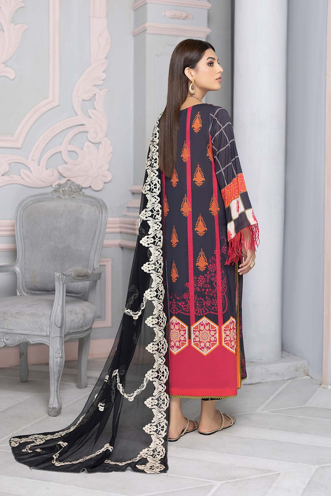3 Pc Charizma Lawn Printed Suit with Embroidered Dupatta PEC22-80