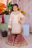 3-Pc Embroidered Lawn Shirt With Printed Lawn Sharara and Lace Dupatta CKP23-07