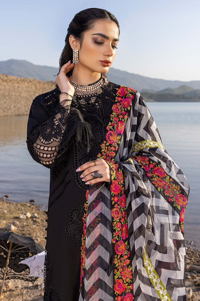 3 Pc Unstitched Embroidered Lawn With Embellished Dupatta CFL-05A